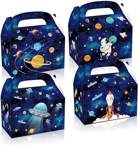 12 Uds. Cajas de Regalo del Espacio Exterior, Cajas de Fiesta Temáticas Espaciales, Bolsas de Regalo de Papel de Astronauta, Bolsa de Recuerdo de Fiesta de Boda de Cumpleaños de Galaxia 12 Uds. Cajas de Regalo del Espacio Exterior, Cajas de Fiesta Temáticas Espaciales, Bolsas de Regalo de Papel de Astronauta, Bolsa de Recuerdo de Fiesta de Boda de Cumpleaños de Galaxia