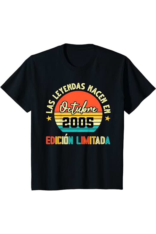 18 Years Birthday Vintage Gift Ideas Las Leyendas Nacen en Octubre 2005 Cumpleaños 18 Camiseta