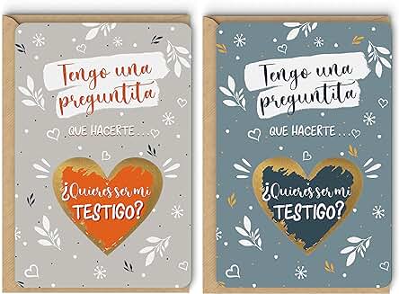 2 Tarjetas Rasca Personalizadas, Tarjetas Testigo Boda, Tarjetas Quieres ser mi Testigo, Tarjetas Anuncio Boda, Tarjetas Anunciar Embarazo... (2 Tarjetas Testigo)