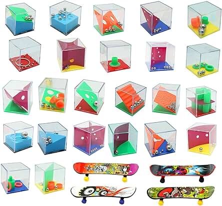 24 Mini Juegos Rompecabezas Set, 24 Puzzles, 4 Patineta Mini Dedo,Juegos con Niveles Diferentes, Juegos con Niveles Diferentes, Adultos o Niños (Mini Juegos Rompecabezas)