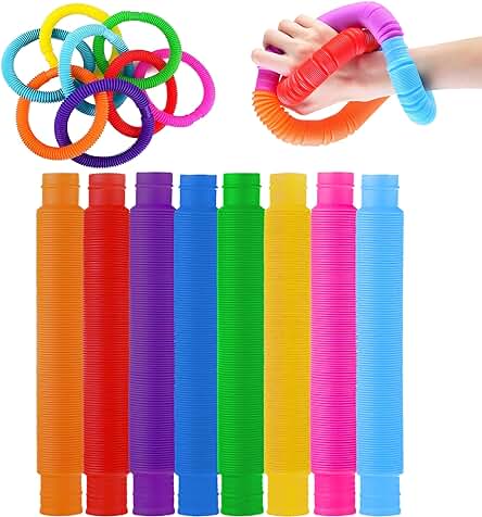 24Pcs Tubos Sensoriales Niños - Juguetes Sensoriales Autismo - Fidget Toy - Juego Tubos Niños - Tubos Moldeables Niños.