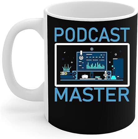 908 Tazas De Café De Cerámica Regalos Novedosos Navidad 330ml Equipos De Podcast - Podcast Master Funny Podcasters Equipos De Micrófono