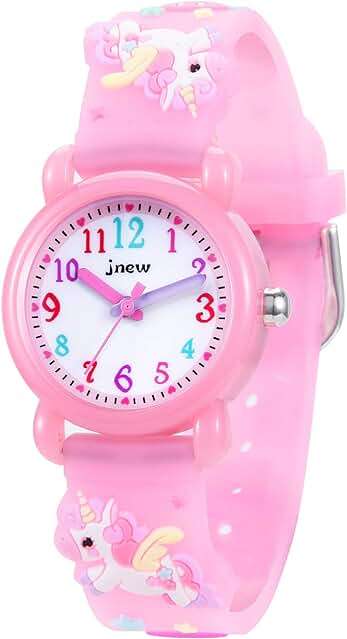 A ALPS Relojes Analógicos para Niños Deportes para Niños Reloj de Juguete de Dibujos Animados Lindo a Prueba de Agua 3D, Enseñanza de Relojes de Pulsera Regalo para Niña A ALPS Relojes Analógicos para Niños Deportes para Niños Reloj de Juguete de Dibujos Animados Lindo a Prueba de Agua 3D, Enseñanza de Relojes de Pulsera Regalo para Niña