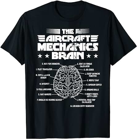 Aeronave Mecánica Cerebro Aviación Regalo Camiseta