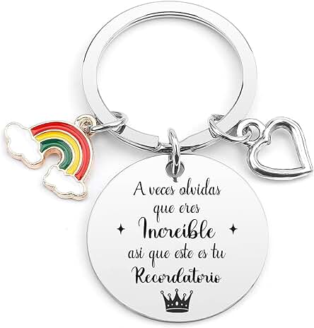 Aonveki Regalos Llaveros Motivador para Mujer, Regalos Originales Cumpleaños para Mujer Madre, Regalo Inspirador Motivación para Amigas Colega Familiar Cumpleaños Graduación Jubilación