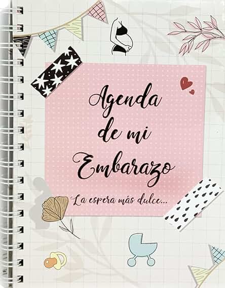 ARGUVAL- Agenda de mi Embarazo, la Espera más Dulce, Diario Embarazo, Embarazo Semana a Semana, Recuerdo Embarazo, Encuadernación de Espiral y tapa dura 96 Páginas 16,5 x 22,5 cm