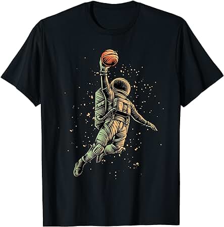 Astronauta Baloncesto Dunk Shoot Hight Para el Cielo Cool Camiseta Astronauta Baloncesto Dunk Shoot Hight Para el Cielo Cool Camiseta