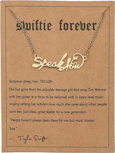 Auony Collar Inspirado en Cantantes para Mujeres y Niñas, Atuendo SWIFTIE Jewelry Lover Folklore Reputation 1989 Red Speak Now Fearless Collar para Eras Music