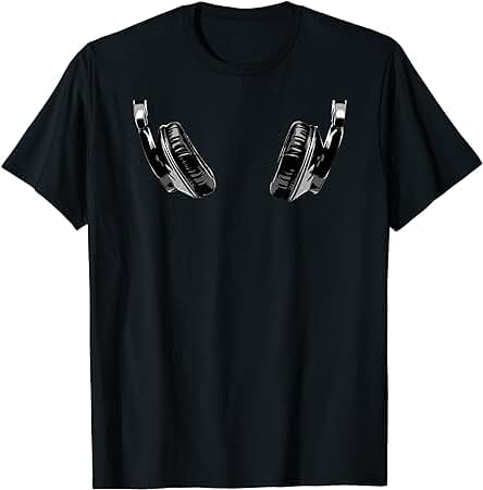 Auriculares Retro Vintage Dj Music Camiseta Auriculares Retro Vintage Dj Music Camiseta