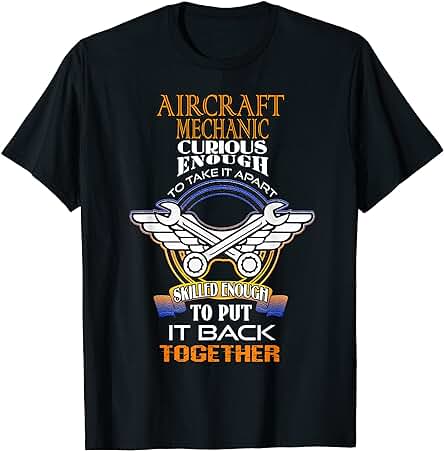 Aviación Mecánico Regalos Mantenimiento Aviación Aviación Hombres Camiseta