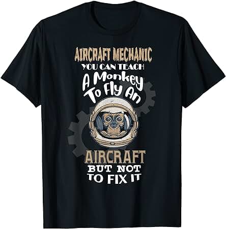 Aviación Mecánico Regalos Mantenimiento Aviación Aviación Hombres Camiseta