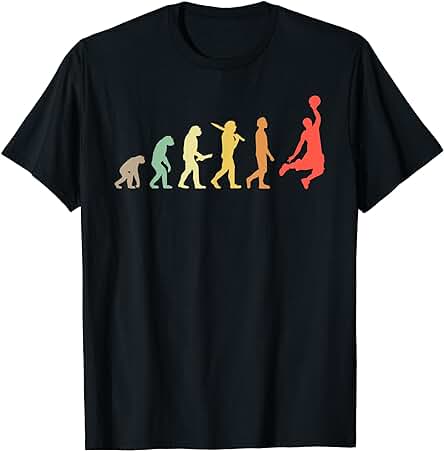 Baloncesto Evolución Retro Regalo Jugadores De Baloncesto Camiseta