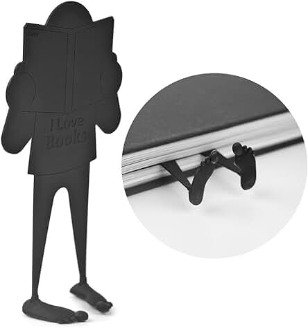 Balvi - Book Crush Marcapáginas con Diseño Divertido de Personaje Aplastado por el Libro. Es de Plást