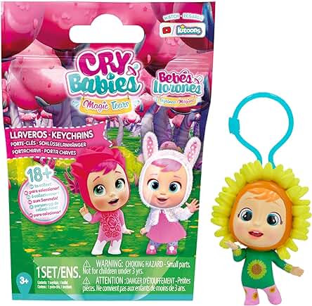 BEBÉS LLORONES LÁGRIMAS MÁGICAS Llavero, 1 Llavero Sorpresa de tu Bebé Llorón Preferido (7cm) con Mosquetón Extraíble para Mochila y Llaves, Accesorio para Niños y Niñas +3 Años BEBÉS LLORONES LÁGRIMAS MÁGICAS Llavero, 1 Llavero Sorpresa de tu Bebé Llorón Preferido (7cm) con Mosquetón Extraíble para Mochila y Llaves, Accesorio para Niños y Niñas +3 Años
