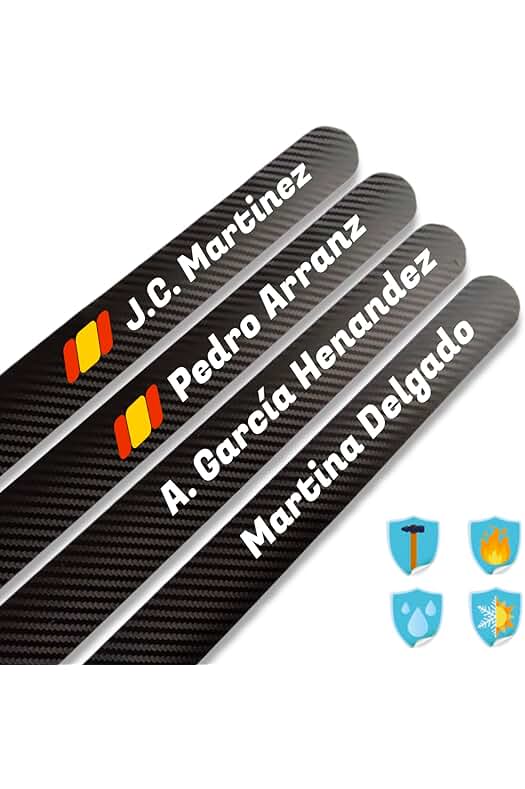 Bendita Agua Protector para Pala de Padel, Pack 4 Pegatinas Personalizadas - Etiqueta Adhesiva - Ideal para Personalizar Material de Deporte - Regalo para Deportistas, Juventud Unisex