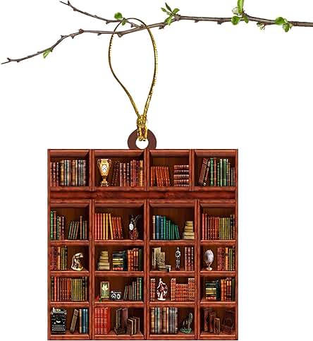 Bexdug árbol Navidad, Libro Lectura Resistente, árbol Navidad, Regalo para Lector Gusano Biblioteca