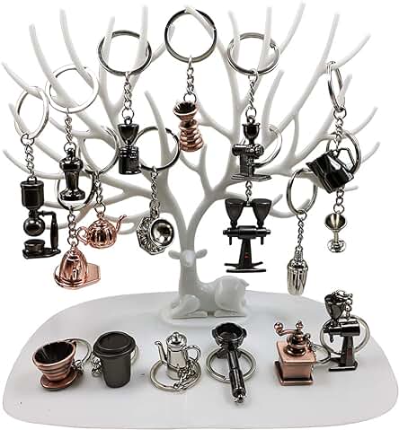 Bigmachine 6 Estilos Serie Café Encanto Encanto Conjunto Miniatura Novedad Barista Regalo para Amantes del Café Creativo Cafe Shop Decoración Llavero (6) Bigmachine 6 Estilos Serie Café Encanto Encanto Conjunto Miniatura Novedad Barista Regalo para Amantes del Café Creativo Cafe Shop Decoración Llavero (6)