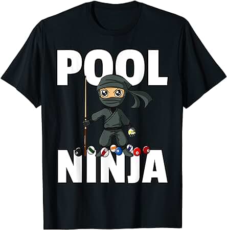 Billar Snooker Ninja Regalo para un Jugador de Billar Camiseta