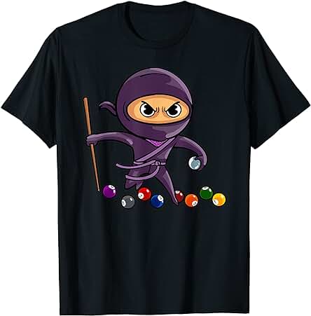 Billar Snooker Ninja Regalo para un Jugador de la Piscina Camiseta