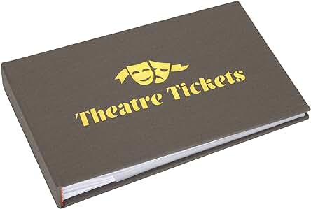 Billetes de Teatro, álbum gris Inteligente/libro de Recuerdos – Capacidad para 40 Boletos en Fundas Transparentes con área de Subtítulos 6 x 4