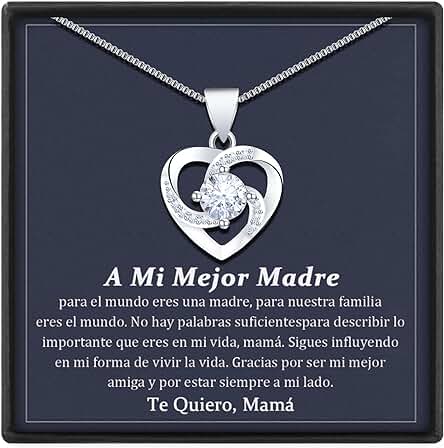 BOCHOI Regalo Original Para Mamá Colgante De Plata De Ley 925 Para Mujer Cadena De Cumpleaños O Navidad Collar Dia De La Madre