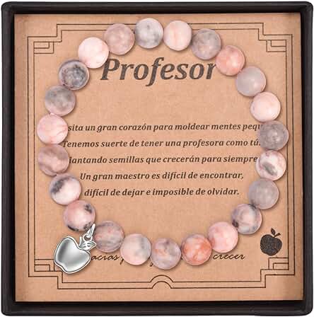 BOCHOI Regalos Originales para Profesores Maestro Manzana Pulseras Regalos día del Maestro， Graduación, Cumpleaños, Día del Profesor, Joyas de Acción de Gracias