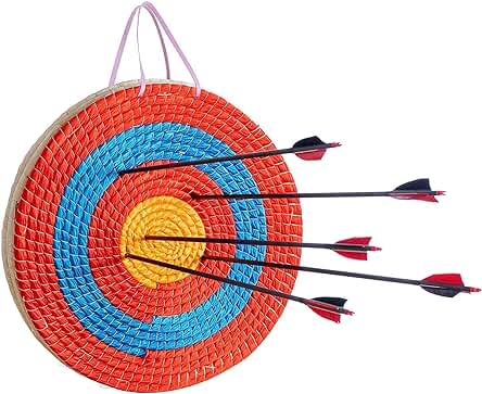 Bogenkönig - Diana Arco de Paja Resistente a la Intemperie para Adultos y Niños I Diana de Paja para Arco y Flecha y Ballesta, Accesorios de Diana Tiro con Arco