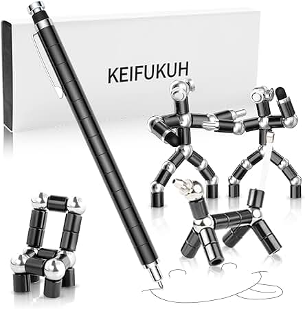 KEIFUKUH Bolígrafo Fidget Pen Regalos Hombre - Divertidos Navidad Regalos Original para Novio y Marido, Novedad Regalos Cumpleaños para Adolescentes y Niños, Regalos para Chico Geniales Gadget Utiles, Negro