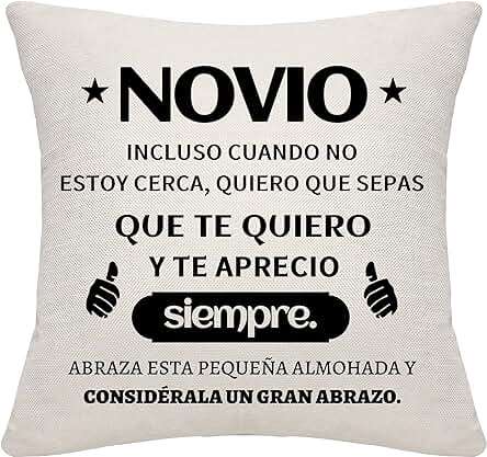 Bommex Recuerda a tu Novia un Regalo para tu Novio un Regalo de Cumpleaños para él un Cojín para tu Novio Aniversario de San Valentín(Novio)