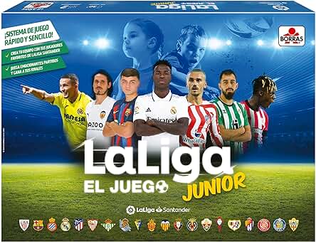 Borras - El Juego de La Liga Junior Versión 2022/23. Juego de Mesa de Estrategia para los Niños y Niñas Amantes del Fútbol. + 6 Años (19477)