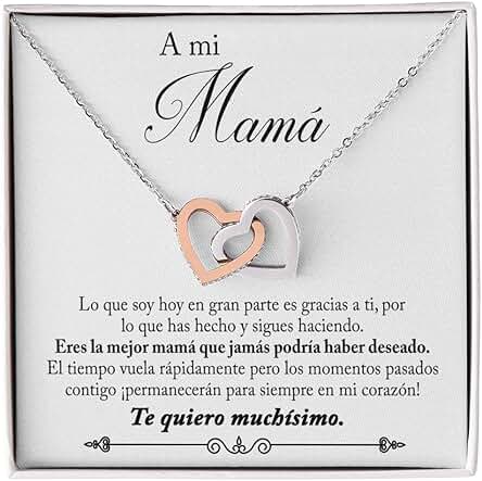 Bramart Collar para Mujer Esposa, Mamá, Novia, Hija, Amiga - Ideas de Regalos para Ella, Aniversario de Matrimonio, Cumpleaños o Navidad - Estuche con DEDICATORIA Incluido