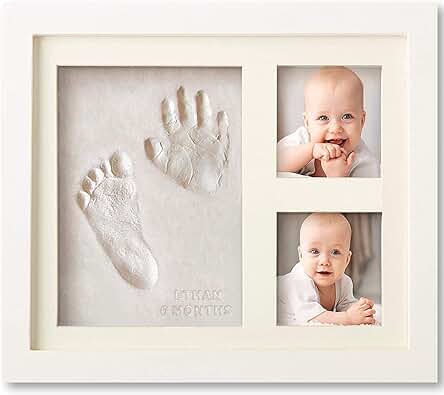 Bubzi Co Kit de Recuerdos para Niños y Niñas Recién Nacidos, Regalos para Bebés y Bebés, Regalos para baby Shower, Marcos de Fotos de arte de Memoria para la Lista de Bebés, Decoración de Guardería