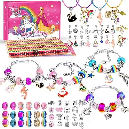 BYTOKI Kit para Hacer Pulseras y Manualidades Juguetes Niñas 7 8 9 10 Años Regalo de Cumpleaños