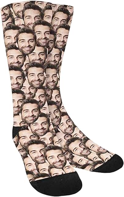 Calcetines Personalizados Con Cara - Sube tu Foto Nosotros Hacemos el Trabajo! - Calcetines Divertidos para Hombre y Mujer Unisex - Con Fotos Caras Nombres