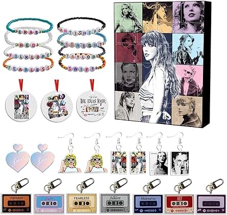 Calendario de Adviento de Navidad 2023 de Taylor con 24 Regalos para Adultos, Regalo Sorpresa de Navidad para Fanáticos de E#ras Calendario de Adviento de Navidad 2023 de Taylor con 24 Regalos para Adultos, Regalo Sorpresa de Navidad para Fanáticos de E#ras