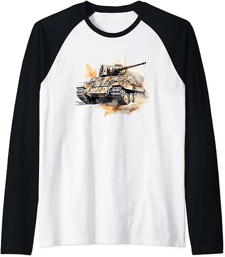 Camión Blindado Legendario - Historia Militar Alemana Camiseta Manga Raglan