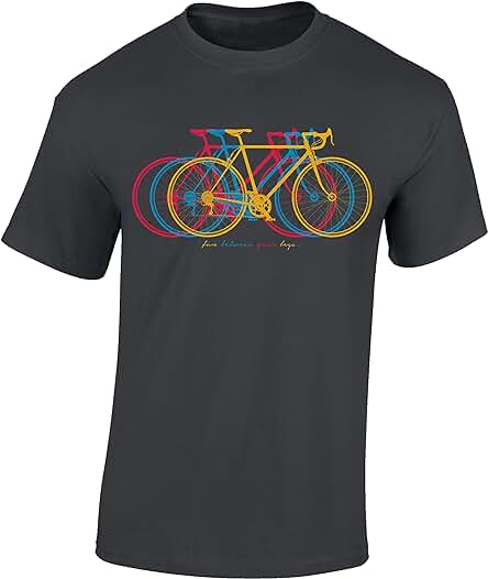 Camiseta de Bicileta: Fun Between Your Legs... MTB Mountain Bike T-Shirt Hombre-s y Mujer-es Regalo Ciclistas Bici BTT MTB BMX Regalos Deporte Ciclista - Retro Fixie Outdoor