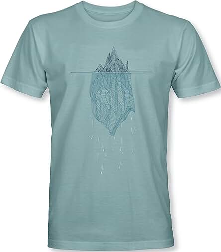 Camiseta de la Naturaleza para Hombre: Iceberg – Camiseta de Escalada para Hombre – Regalo para Excursionistas – Montañistas Equipo al aire Libre Cambio Climático Camiseta