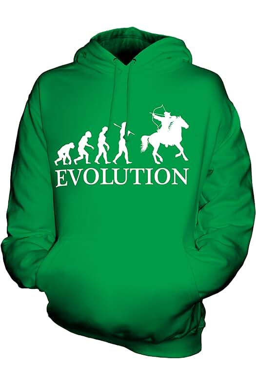 Candymix Sudadera con Capucha Unisex para Hombre y Mujer, Diseño de la Evolución del Arquero de Caballería