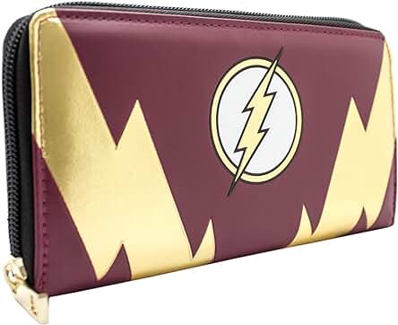 Cartera de DC Comics Flash Rayo de oro Rojo