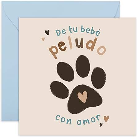 Central 23 - Tarjeta de Cumpleaños Bonita para Dueños de Perros - “De tu Bebé Peludo” - Tarjeta de Cumpleaños Tierna para Dueños de Mascotas - Divertida de Perro gato - Día de San Valentín