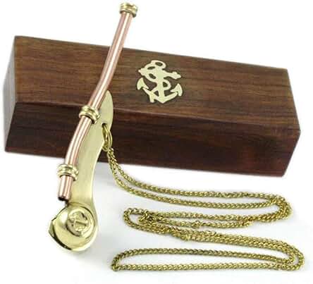 Chifle de Contramaestre - Silbato de Cobre y Latón - Incluye Elegante Estuche Chifle de Contramaestre - Silbato de Cobre y Latón - Incluye Elegante Estuche