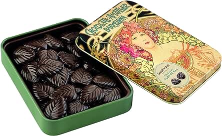 Chocolate Amatller – Caja Regalo Metálica Bombones (Hojas Finas de Chocolate 70% Cacao con Sal de Mar) – Detalle Único