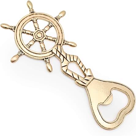 CHSEROK Timón Abridor de Botellas de Cerveza, Interesante Abrebotellas con Exquisito Empaque, Práctico Abrebotellas de Cerveza se Puede Utilizar para Fiestas, Bares, Regalos (Dorado) CHSEROK Timón Abridor de Botellas de Cerveza, Interesante Abrebotellas con Exquisito Empaque, Práctico Abrebotellas de Cerveza se Puede Utilizar para Fiestas, Bares, Regalos (Dorado)