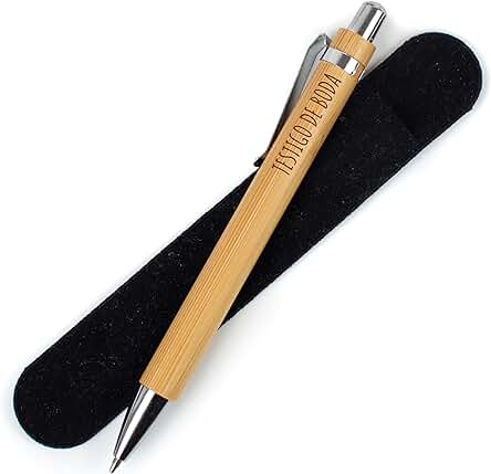 CONTRAXT Boligrafo Grabado con Frase. Regalo Bonito y Original para Testigos de boda Hombre o Mujer
