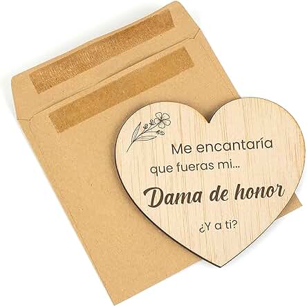 CONTRAXT Regalos para Damas de Honor. Ideas Originales Quieres ser mi Dama de Honor Detalle idea Regalos Originales Peticion Damas de Honor Regalo boda Novios (Dama)