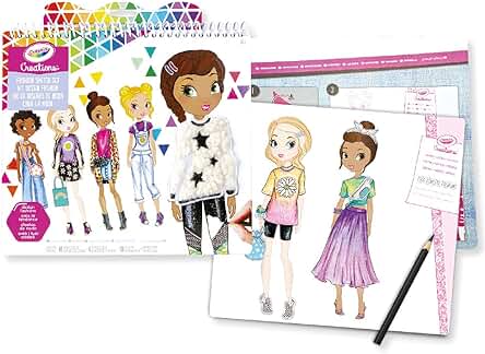 CRAYOLA Creations - Kit de Deseños de Moda, Actividad Creativa y Regalo para Niñas, a Partir de 8 Años, 04-1178 CRAYOLA Creations - Kit de Deseños de Moda, Actividad Creativa y Regalo para Niñas, a Partir de 8 Años, 04-1178