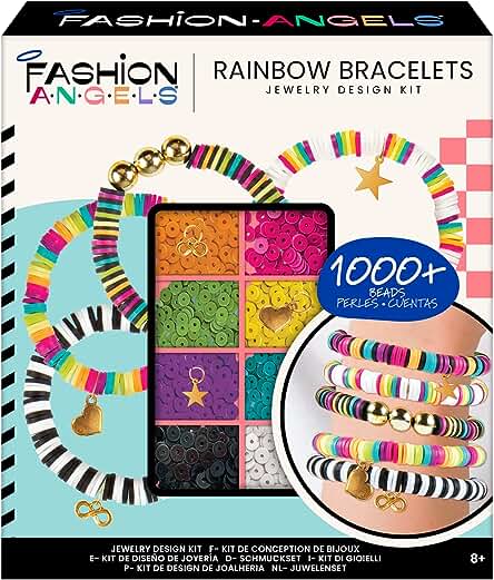 CRAYOLA Fashion Angels - Kit Crea tus Pulseras Arco Iris, Actividad Creativa y Regalo para Niñas, a Partir de 8 Años, F12568