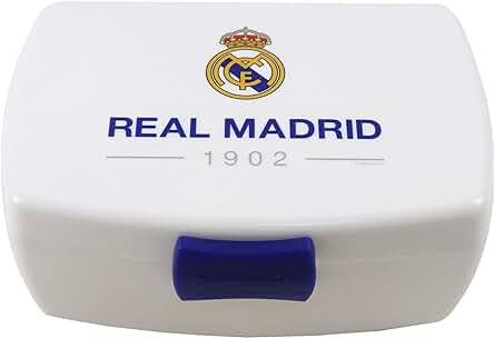 CYP Brands Real Madrid-Sandwichera, Tartera, Merienda, Porta Alimentos, Color Blanco, Producto Oficial