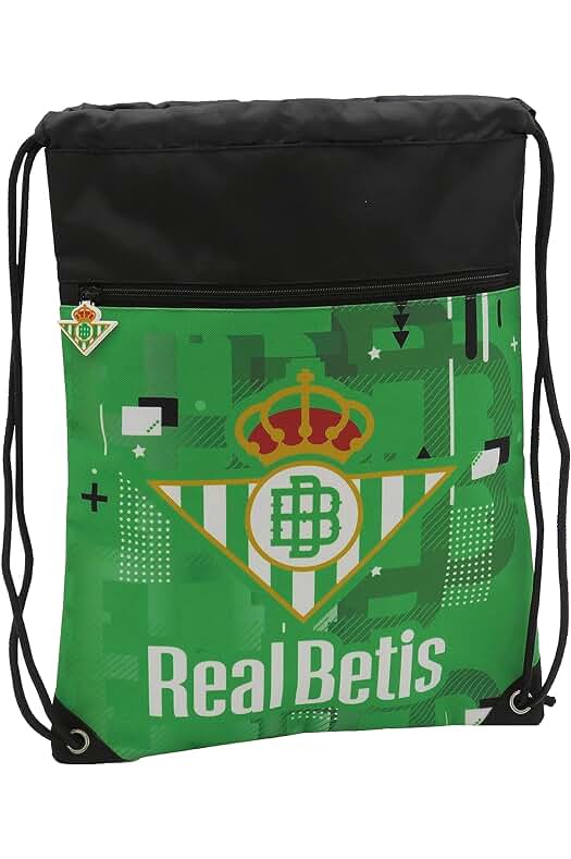 CYPBRANDS Real Betis Balompié- Mochila Saco, Cuerdas, Bolsa, Color Verde, Producto Oficial (CyP Brands)